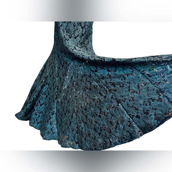 R&M Richards | Glitter Lace Mermaid Halter Gown (10) - Picture 2 of 13